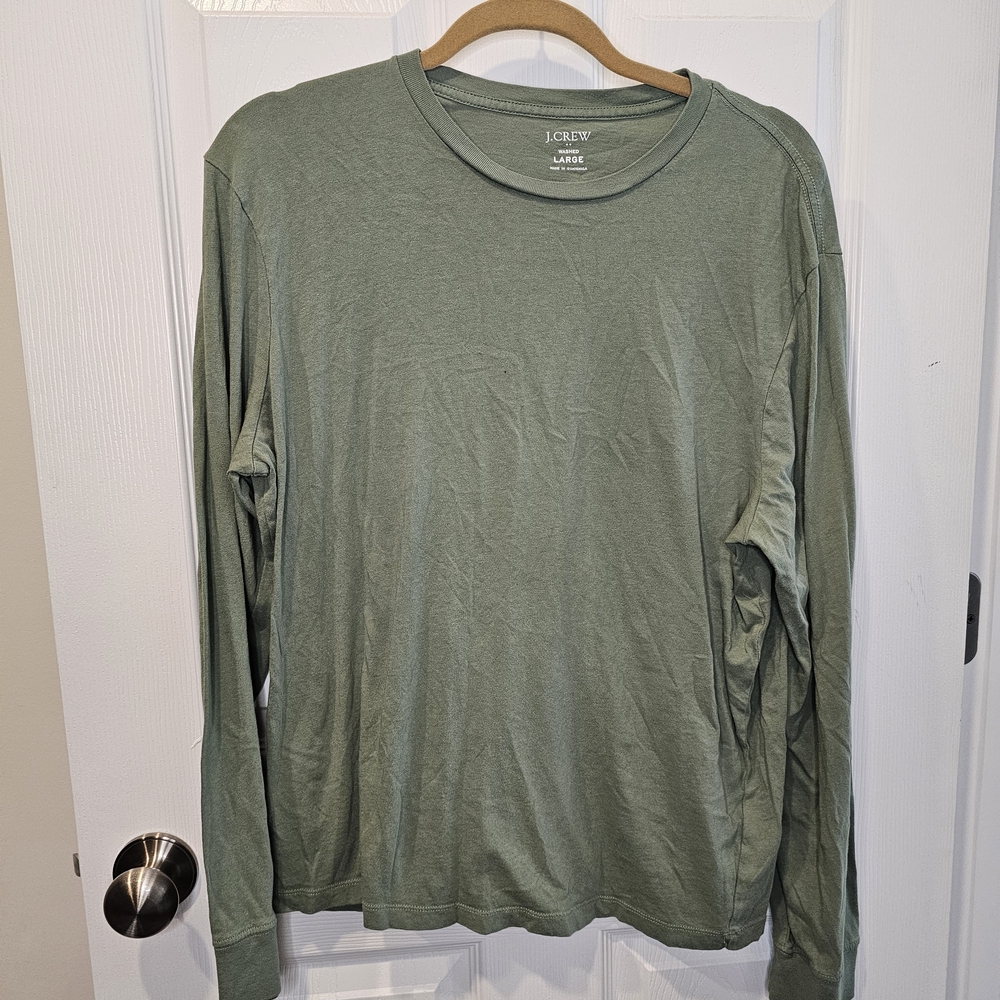 J. Crew Sage Green Long Sleeve Tee